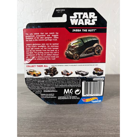 Hot Wheels Jabba the Hutt 2014 Die Cast 1:64 Car Star Wars- New in Package - Picture 2 of 3